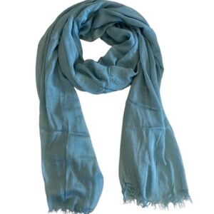 Tahari | Large Aqua Blue Scarf / Wrap / Shawl